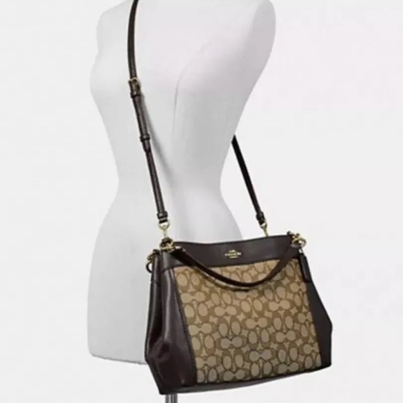 ⛔️SOLD⛔️Authentic Coach Jacquard leather Shoulder - Picture 5 of 7